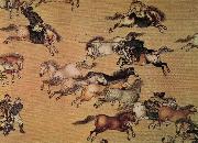 unknow artist Emperor Qianlong on the trip Spain oil painting artist